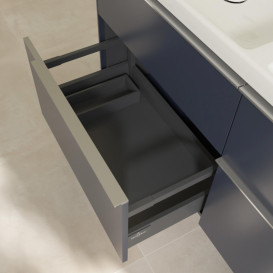 Тумба под раковину Villeroy & Boch Subway 3.0 127,2х57,6 см ДСП/алюминий морской синий C56800VQ