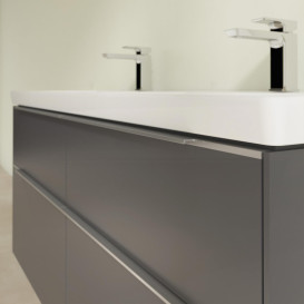 Тумба под раковину Villeroy & Boch Subway 3.0 127,2х57,6 см ДСП/алюминий графит C56800VR