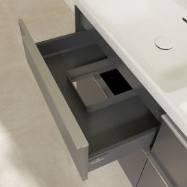Тумба под раковину Villeroy & Boch Subway 3.0 127,2х57,6 см ДСП/алюминий графит C56800VR