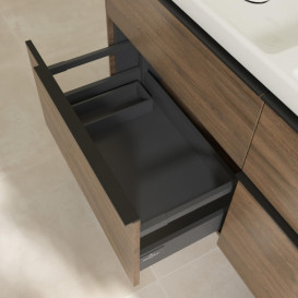 Тумба под раковину Villeroy & Boch Subway 3.0 127,2х57,6 см ДСП/алюминий дуб аризона/черный вулкан C56801VH