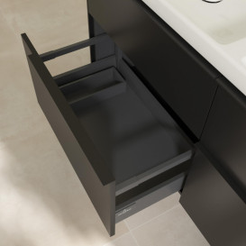 Тумба под раковину Villeroy & Boch Subway 3.0 127,2х57,6 см ДСП/алюминий черный вулкан C56801VL