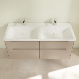 Тумба під раковину Villeroy & Boch Subway 3.0 127,2х57,6 см ДСП/алюміній тауп/монохром C56802VM