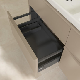 Тумба під раковину Villeroy & Boch Subway 3.0 127,2х57,6 см ДСП/алюміній тауп/монохром C56802VM