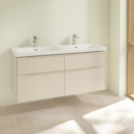 Тумба під раковину Villeroy & Boch Subway 3.0 127,2х57,6 см ДСП/алюміній сірий кашемір/монохром C56802VN