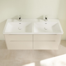 Тумба під раковину Villeroy & Boch Subway 3.0 127,2х57,6 см ДСП/алюміній сірий кашемір/монохром C56802VN