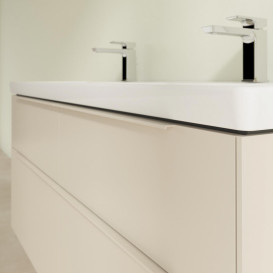 Тумба під раковину Villeroy & Boch Subway 3.0 127,2х57,6 см ДСП/алюміній сірий кашемір/монохром C56802VN