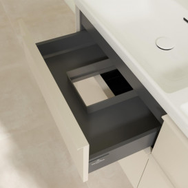 Тумба під раковину Villeroy & Boch Subway 3.0 127,2х57,6 см ДСП/алюміній сірий кашемір/монохром C56802VN