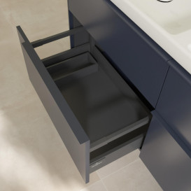 Тумба под раковину Villeroy & Boch Subway 3.0 127,2х57,6 см ДСП/алюминий морской синий/монохром C56802VQ