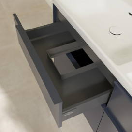 Тумба под раковину Villeroy & Boch Subway 3.0 127,2х57,6 см ДСП/алюминий морской синий/монохром C56802VQ