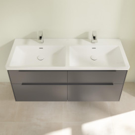 Тумба під раковину Villeroy & Boch Subway 3.0 127,2х57,6 см ДСП/алюміній графіт/монохром C56802VR