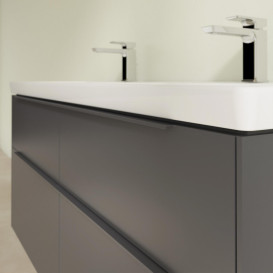 Тумба під раковину Villeroy & Boch Subway 3.0 127,2х57,6 см ДСП/алюміній графіт/монохром C56802VR