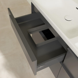 Тумба під раковину Villeroy & Boch Subway 3.0 127,2х57,6 см ДСП/алюміній графіт/монохром C56802VR