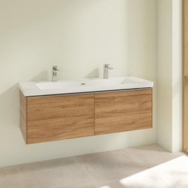 Тумба под раковину Villeroy & Boch Subway 3.0 127,2х42,9 см ДСП/алюминий дуб канзас C60100RH