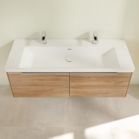 Тумба под раковину Villeroy & Boch Subway 3.0 127,2х42,9 см ДСП/алюминий дуб канзас C60100RH