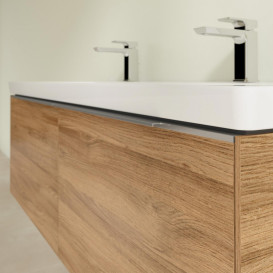 Тумба под раковину Villeroy & Boch Subway 3.0 127,2х42,9 см ДСП/алюминий дуб канзас C60100RH