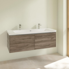 Тумба под раковину Villeroy & Boch Subway 3.0 127,2х42,9 см ДСП/алюминий дуб каменный C60100RK