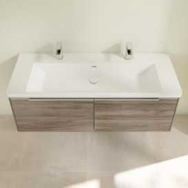 Тумба под раковину Villeroy & Boch Subway 3.0 127,2х42,9 см ДСП/алюминий дуб каменный C60100RK