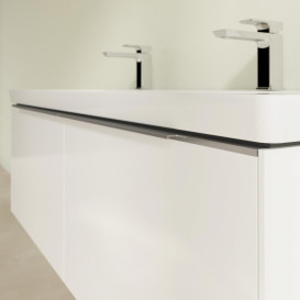 Тумба под раковину Villeroy & Boch Subway 3.0 127,2х42,9 см ДСП/алюминий бриллиантовый белый C60100VE