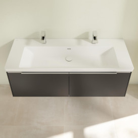 Тумба под раковину Villeroy & Boch Subway 3.0 127,2х42,9 см ДСП/алюминий черный вулкан C60100VL