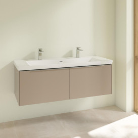 Тумба під раковину Villeroy & Boch Subway 3.0 127,2x42,9 см ДСП/алюміній тауп C60100VM