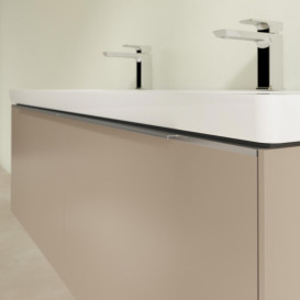 Тумба під раковину Villeroy & Boch Subway 3.0 127,2x42,9 см ДСП/алюміній тауп C60100VM