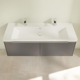 Тумба под раковину Villeroy & Boch Subway 3.0 127,2х42,9 см ДСП/алюминий графит C60100VR