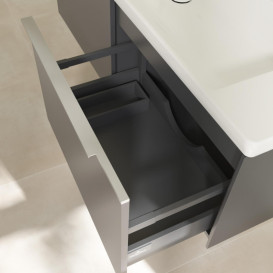 Тумба под раковину Villeroy & Boch Subway 3.0 127,2х42,9 см ДСП/алюминий графит C60100VR