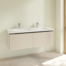 Тумба под раковину Villeroy & Boch Subway 3.0 127,2х42,9 см ДСП/алюминий серый кашемир/черный вулкан C60101VN