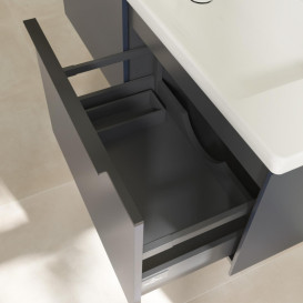 Тумба під раковину Villeroy & Boch Subway 3.0 127,2х42,9 см ДСП/алюміній морський синій/чорний вулкан C60101VQ