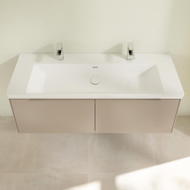 Тумба под раковину Villeroy & Boch Subway 3.0 127,2х42,9 см ДСП/алюминий тауп/монохром C60102VM