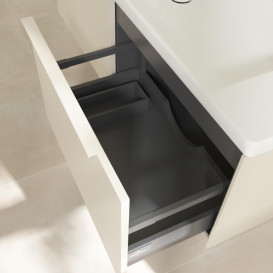 Тумба под раковину Villeroy & Boch Subway 3.0 127,2х42,9 см ДСП/алюминий серый кашемир/монохром C60102VN