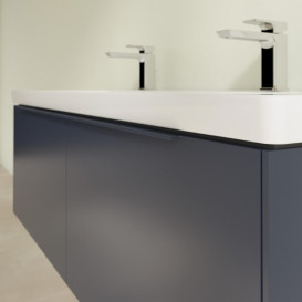 Тумба під раковину Villeroy & Boch Subway 3.0 127,2х42,9 см ДСП/алюміній морський синій/монохром C60102VQ