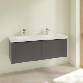 Тумба під раковину Villeroy & Boch Subway 3.0 127,2х42,9 см ДСП/алюміній графіт/монохром C60102VR