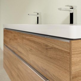 Тумба под раковину Villeroy & Boch Subway 3.0 127,2х57,6 см ДСП/алюминий дуб канзас C60200RH