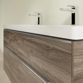 Тумба під раковину Villeroy & Boch Subway 3.0 127,2х57,6 см ДСП/алюміній дуб кам'яний C60200RK