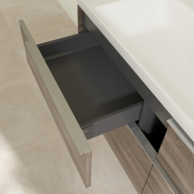 Тумба під раковину Villeroy & Boch Subway 3.0 127,2х57,6 см ДСП/алюміній дуб кам'яний C60200RK