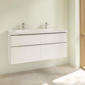 Тумба под раковину Villeroy & Boch Subway 3.0 127,2х57,6 см ДСП/алюминий белый бриллиант C60200VE