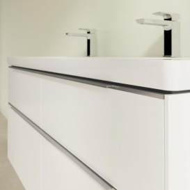 Тумба под раковину Villeroy & Boch Subway 3.0 127,2х57,6 см ДСП/алюминий чистый белый  C60200VF