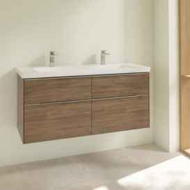 Тумба под раковину Villeroy & Boch Subway 3.0 127,2х57,6 см ДСП/алюминий дуб аризона C60200VH