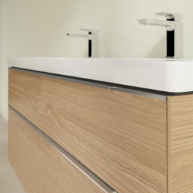 Тумба под раковину Villeroy & Boch Subway 3.0 127,2х57,6 см ДСП/алюминий дуб северный C60200VJ