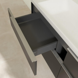 Тумба під раковину Villeroy & Boch Subway 3.0 127,2х57,6 см ДСП/алюміній чорний вулкан C60200VL