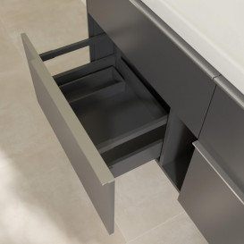 Тумба под раковину Villeroy & Boch Subway 3.0 127,2х57,6 см ДСП/алюминий графит C60200VR