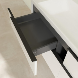 Тумба под раковину Villeroy & Boch Subway 3.0 127,2х57,6 см ДСП/алюминий чистый белый/черный вулкан C60201VF