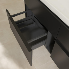 Тумба під раковину Villeroy & Boch Subway 3.0 127,2х57,6 см ДСП/алюміній чорний вулкан/чорний вулкан C60201VL