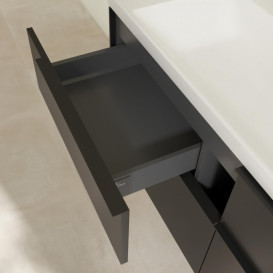 Тумба під раковину Villeroy & Boch Subway 3.0 127,2х57,6 см ДСП/алюміній чорний вулкан/чорний вулкан C60201VL