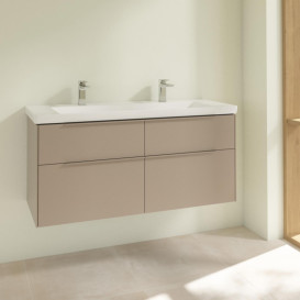 Тумба під раковину Villeroy & Boch Subway 3.0 127,2х57,6 см ДСП/алюміній тауп/монохром C60202VM