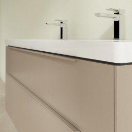 Тумба під раковину Villeroy & Boch Subway 3.0 127,2х57,6 см ДСП/алюміній тауп/монохром C60202VM