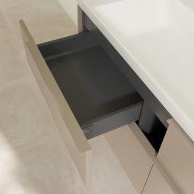 Тумба під раковину Villeroy & Boch Subway 3.0 127,2х57,6 см ДСП/алюміній тауп/монохром C60202VM