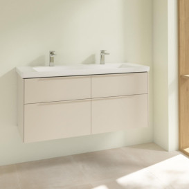 Тумба под раковину Villeroy & Boch Subway 3.0 127,2х57,6 см ДСП/алюминий серый кашемир/монохром C60202VN