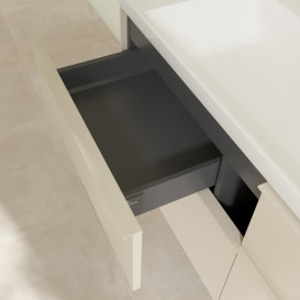 Тумба под раковину Villeroy & Boch Subway 3.0 127,2х57,6 см ДСП/алюминий серый кашемир/монохром C60202VN